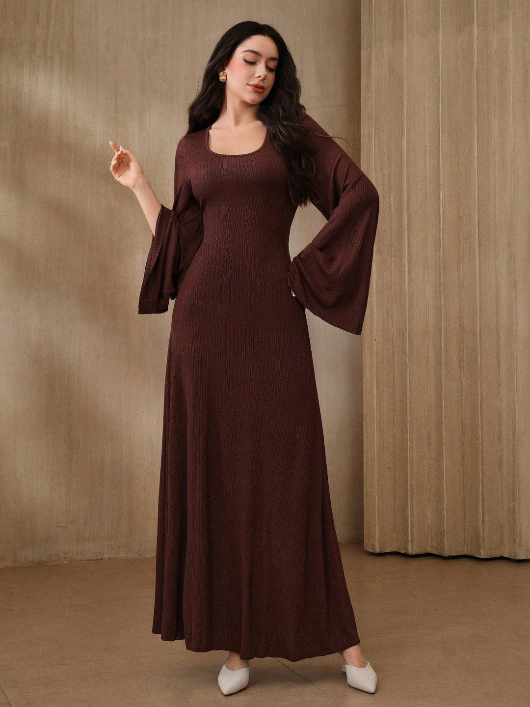 Rochie maxi SHEIN, maro