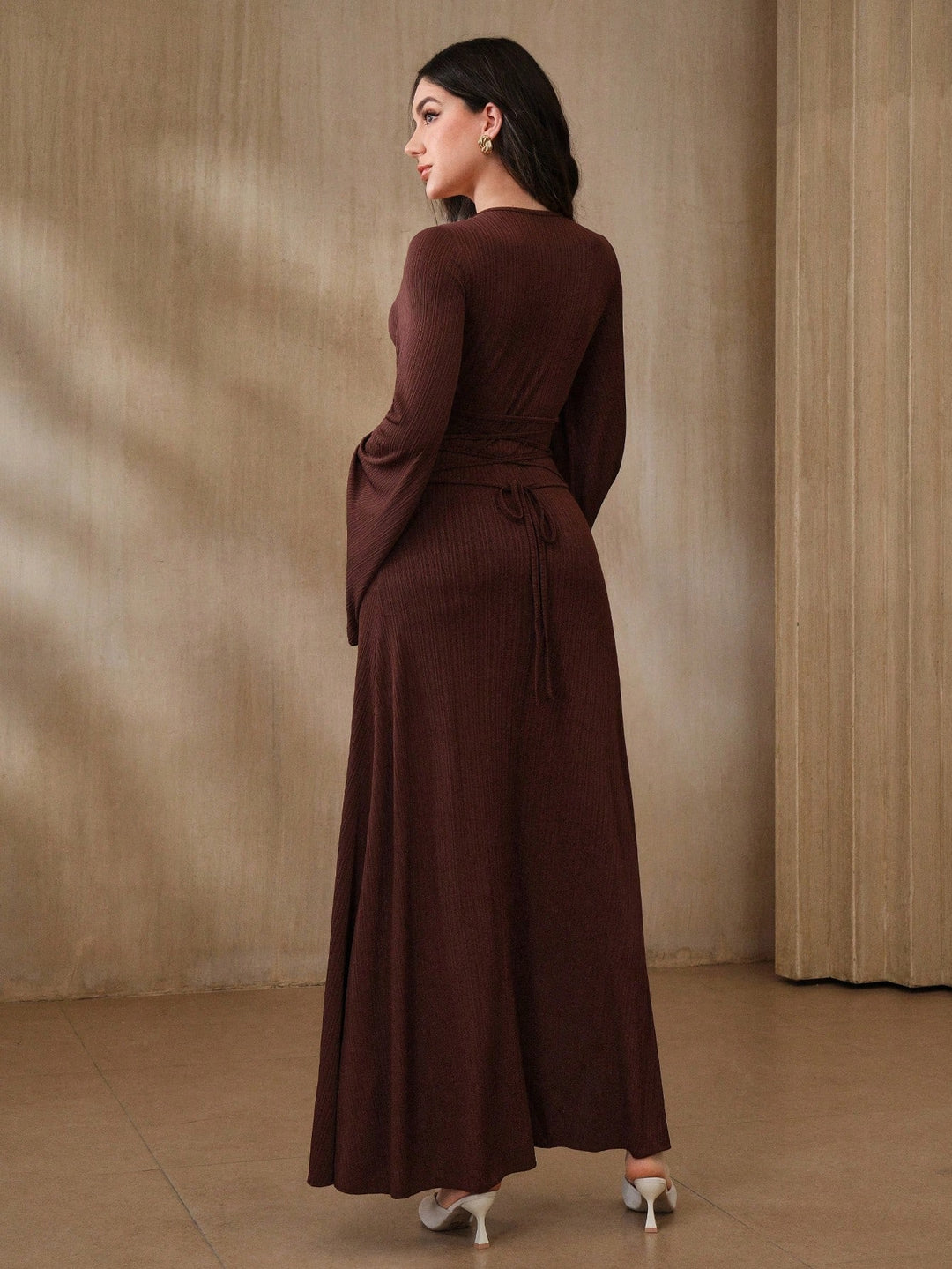 Rochie maxi SHEIN, maro