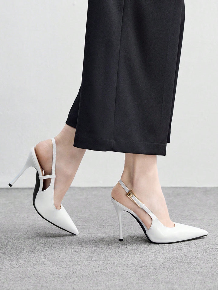 Pantofi cu toc SHEIN, alb