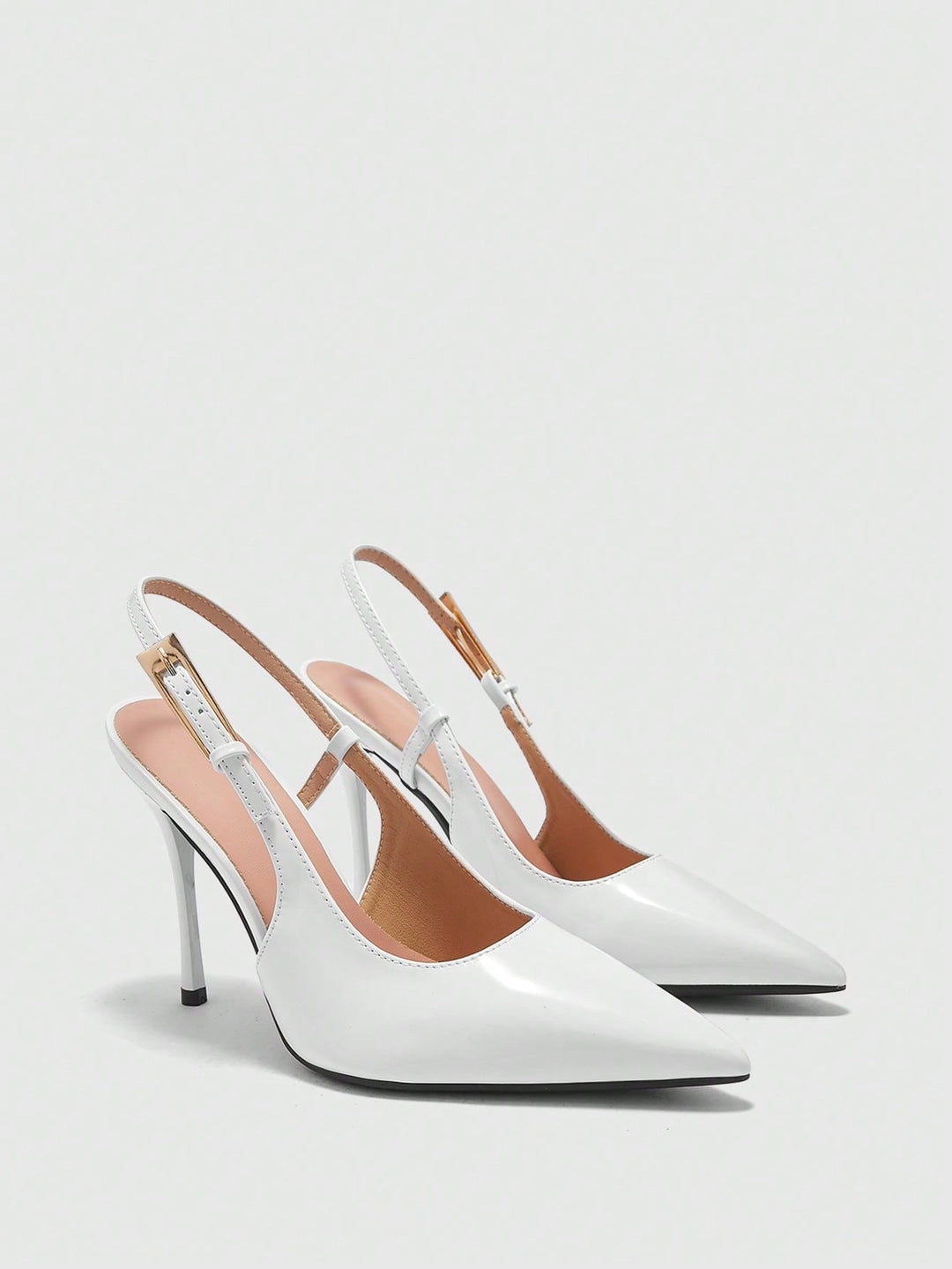 Pantofi cu toc SHEIN, alb