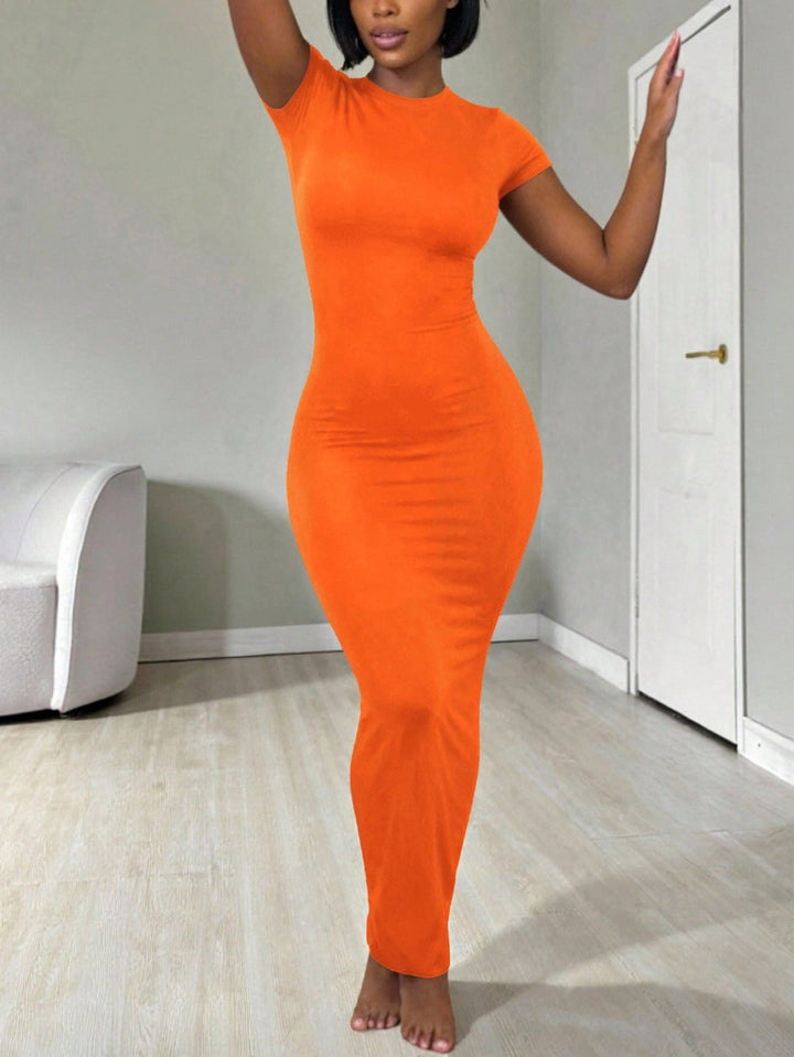 Rochie maxi SHEIN, portocaliu