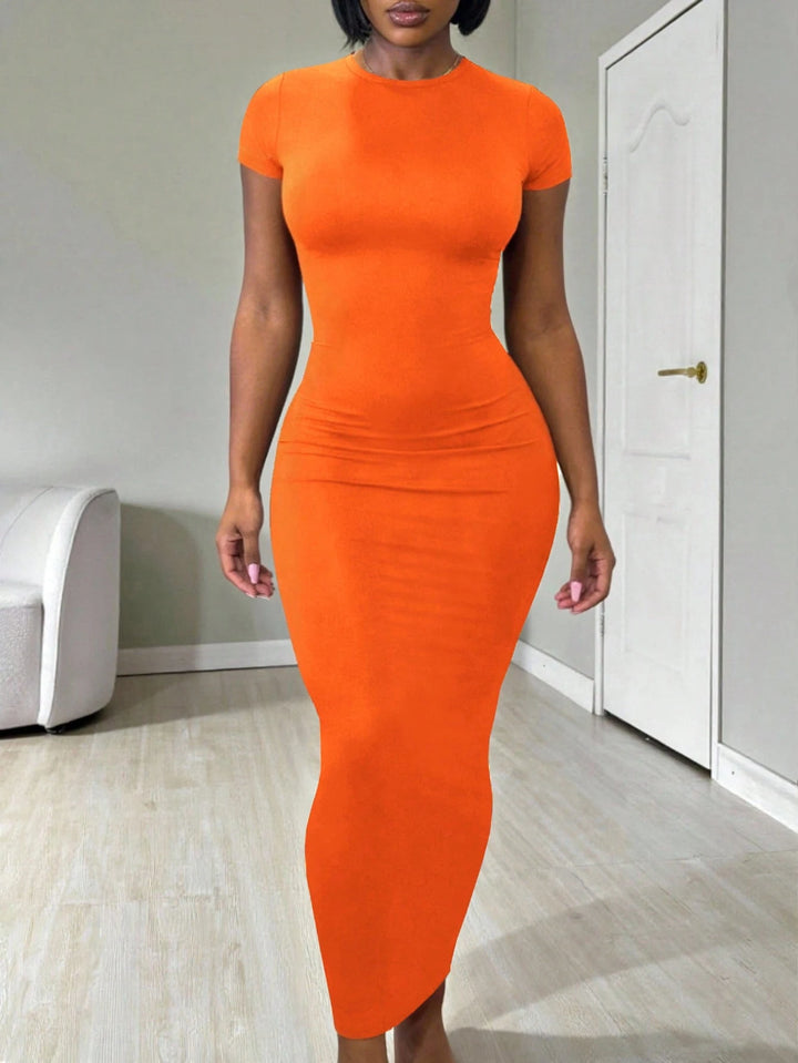 Rochie maxi SHEIN, portocaliu