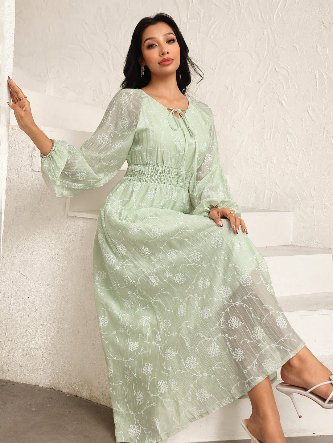 Rochie midi SHEIN, verde