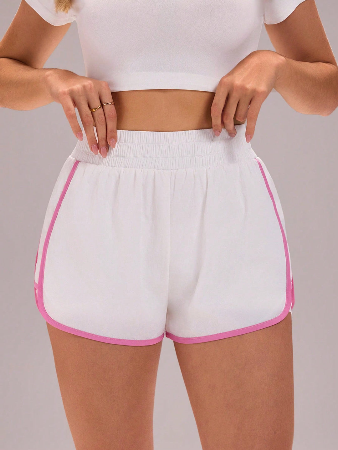 Pantaloni scurți SHEIN, alb