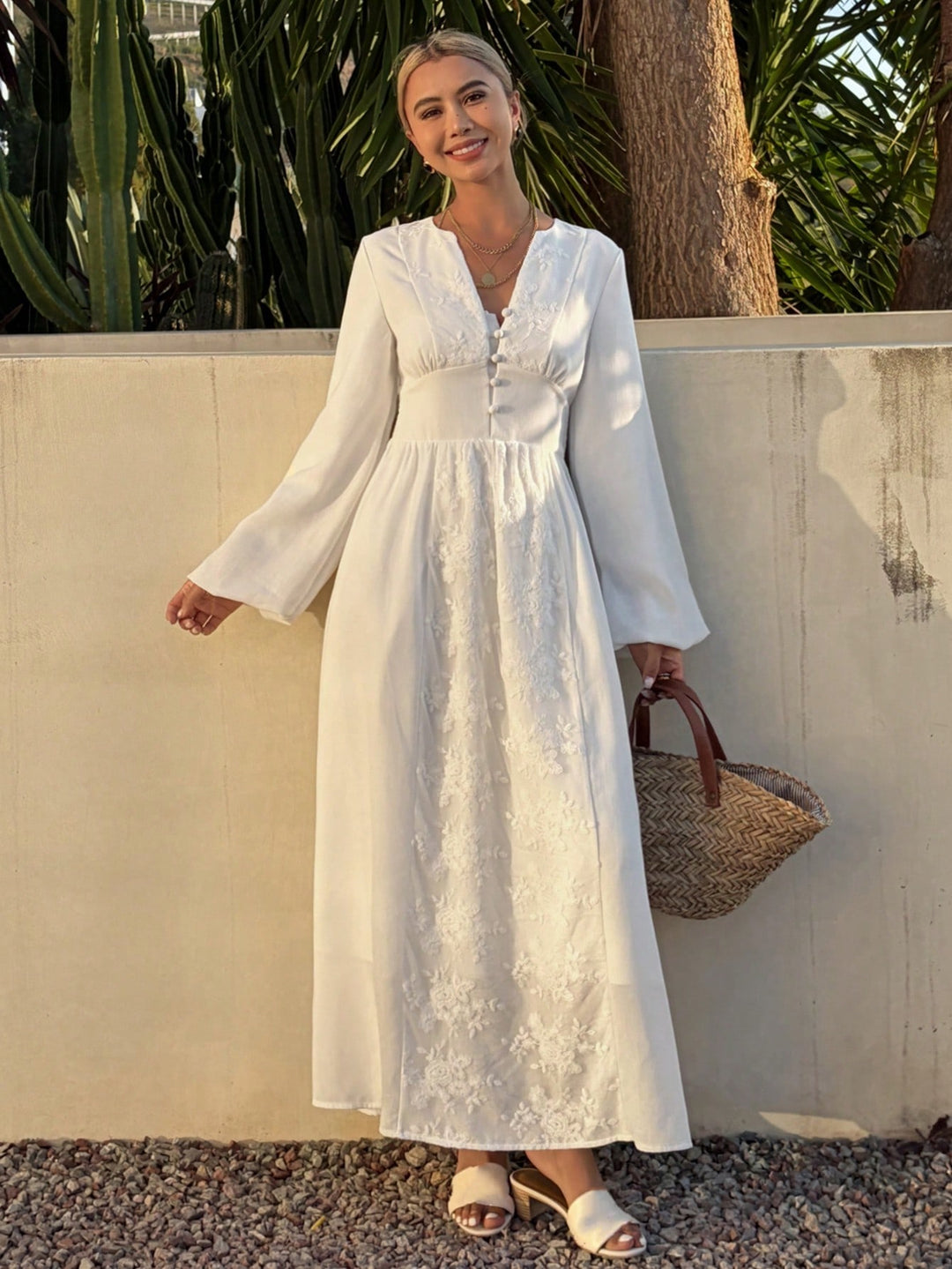 Rochie midi SHEIN, bej