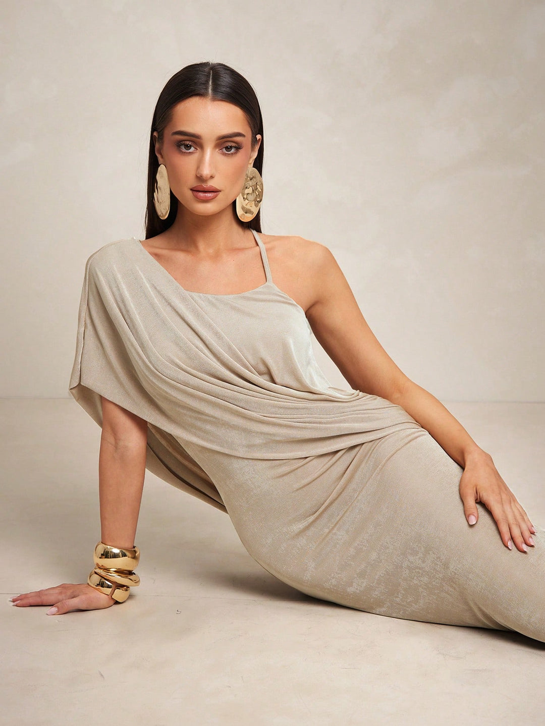 Rochie maxi SHEIN, kaki