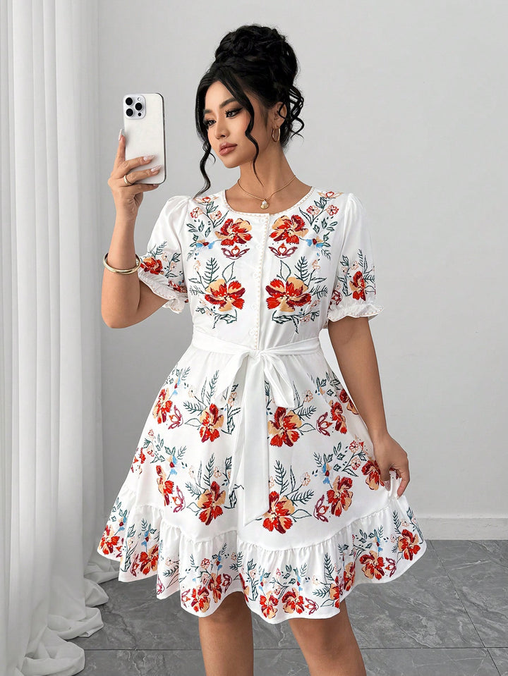 Rochie midi SHEIN, mix culori