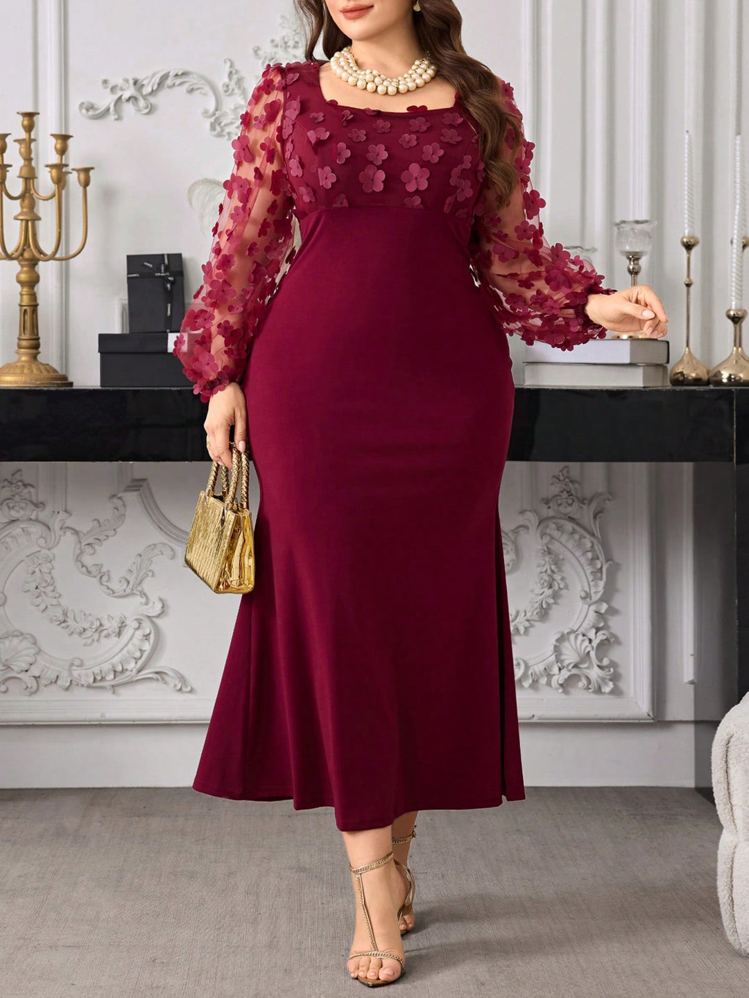 Rochie SHEIN, vișiniu