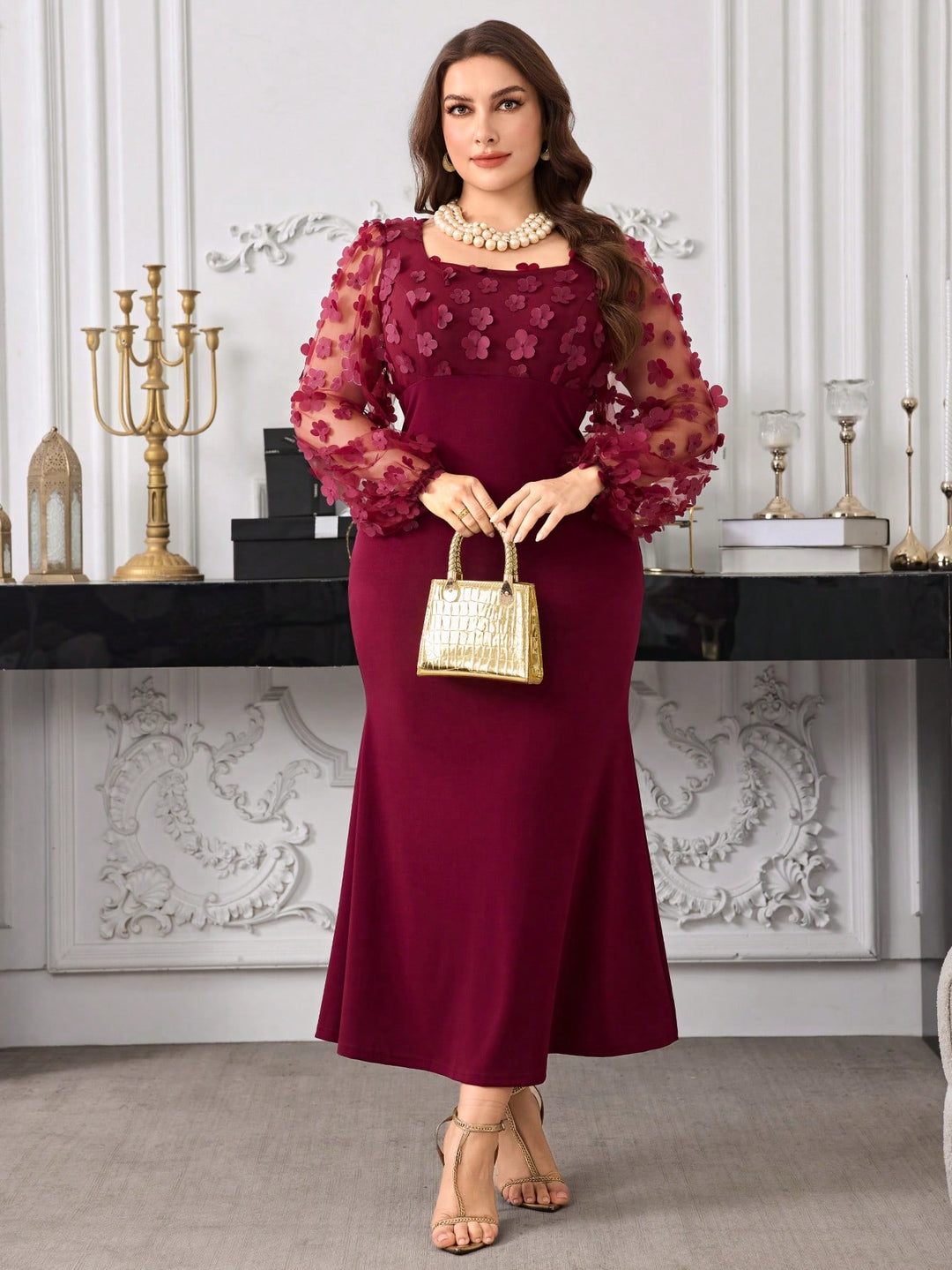 Rochie SHEIN, vișiniu