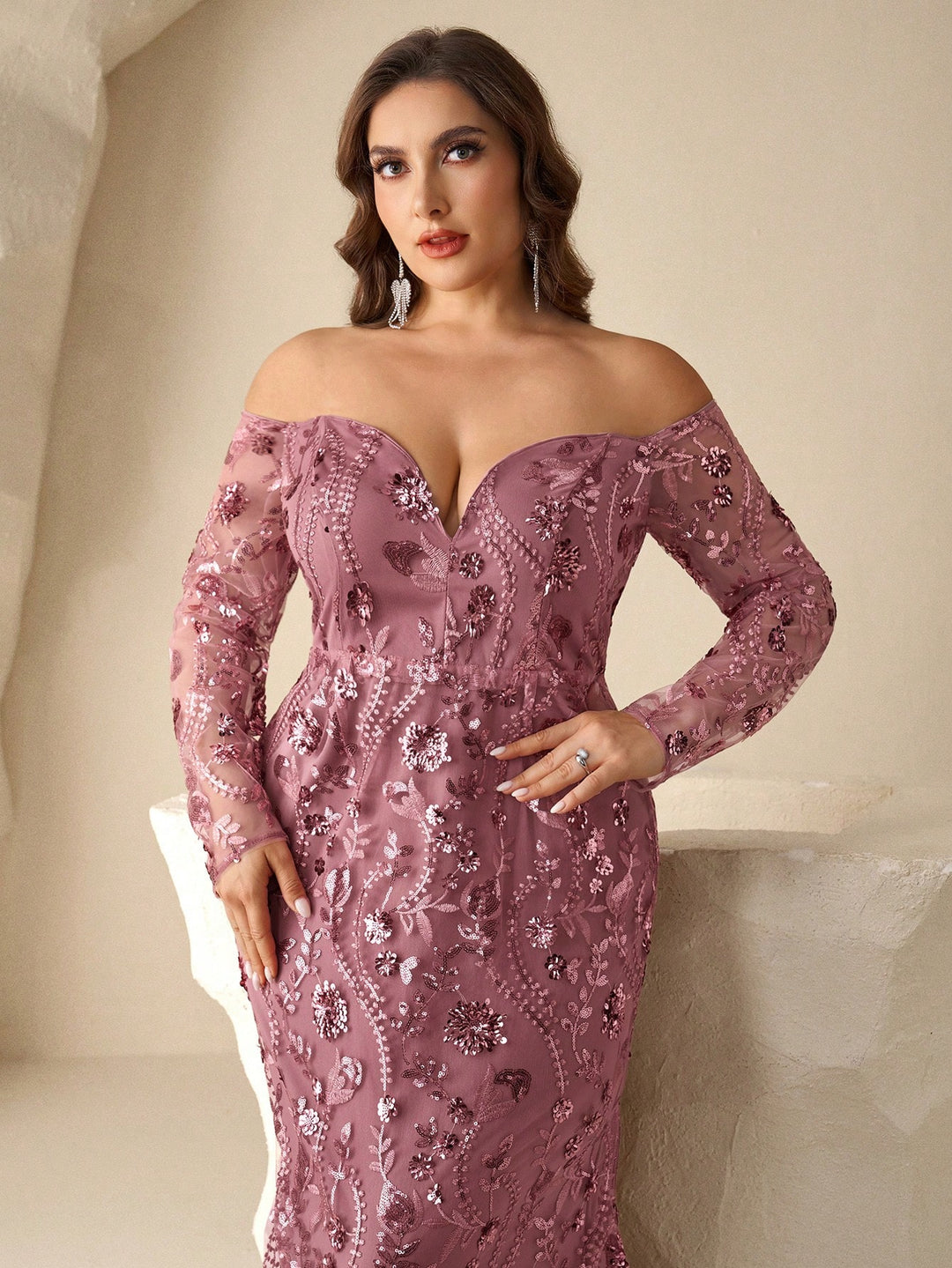 Rochie maxi SHEIN, roz