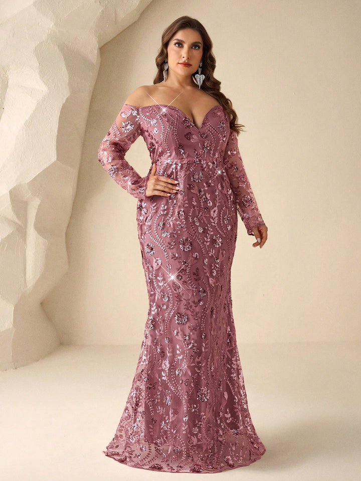 Rochie maxi SHEIN, roz