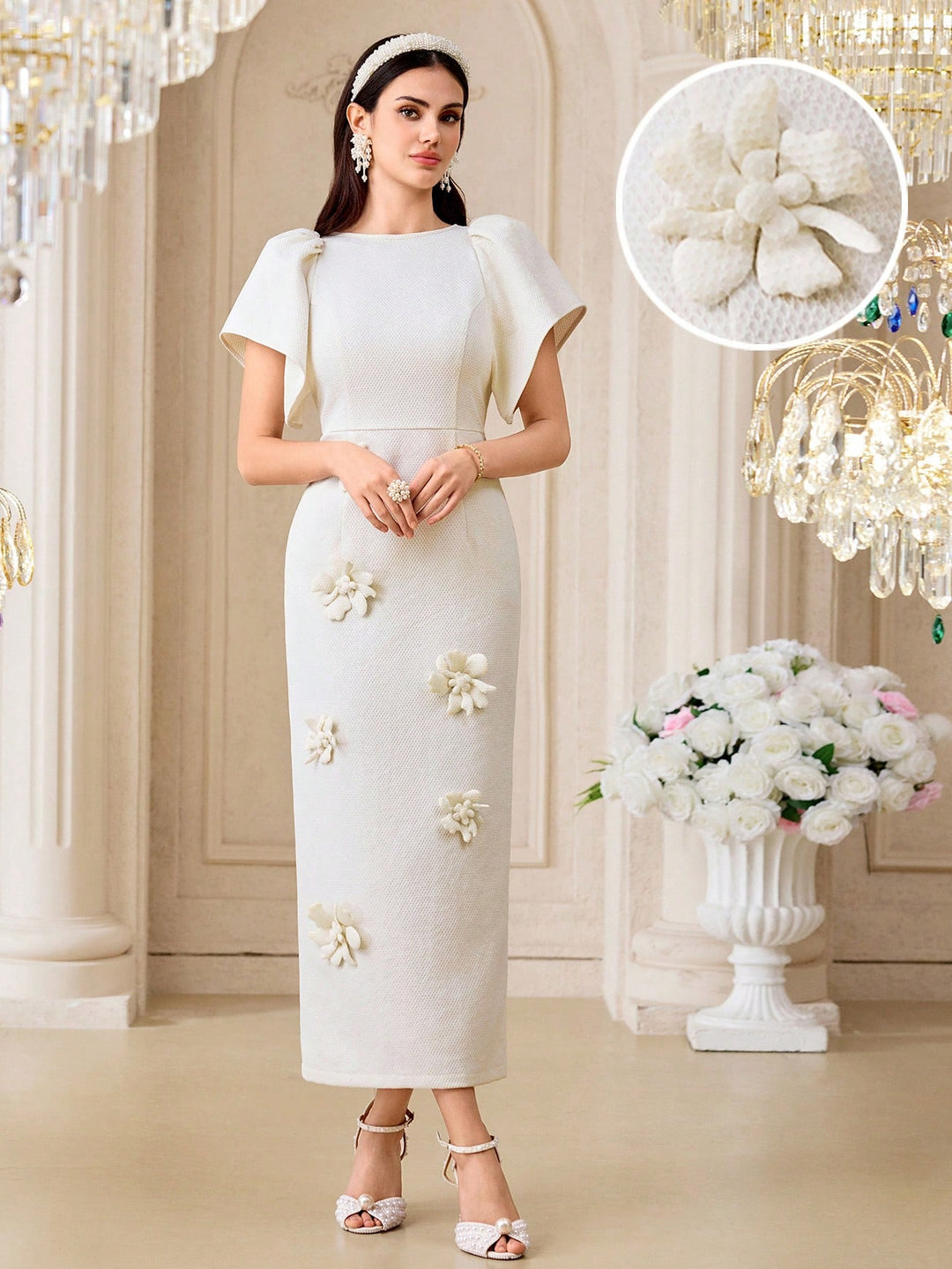 Rochie maxi SHEIN, portocaliu