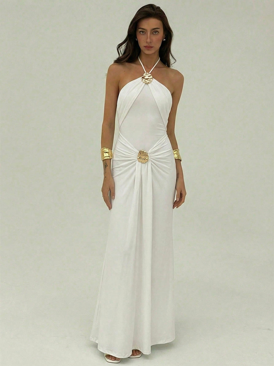 Rochie maxi SHEIN, alb