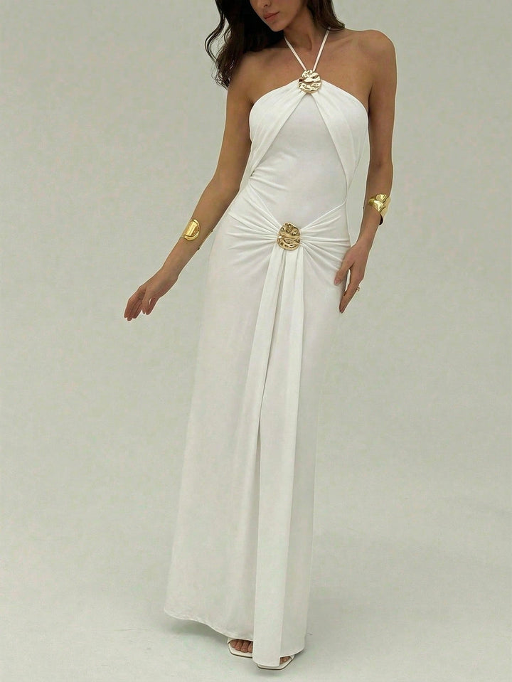 Rochie maxi SHEIN, alb