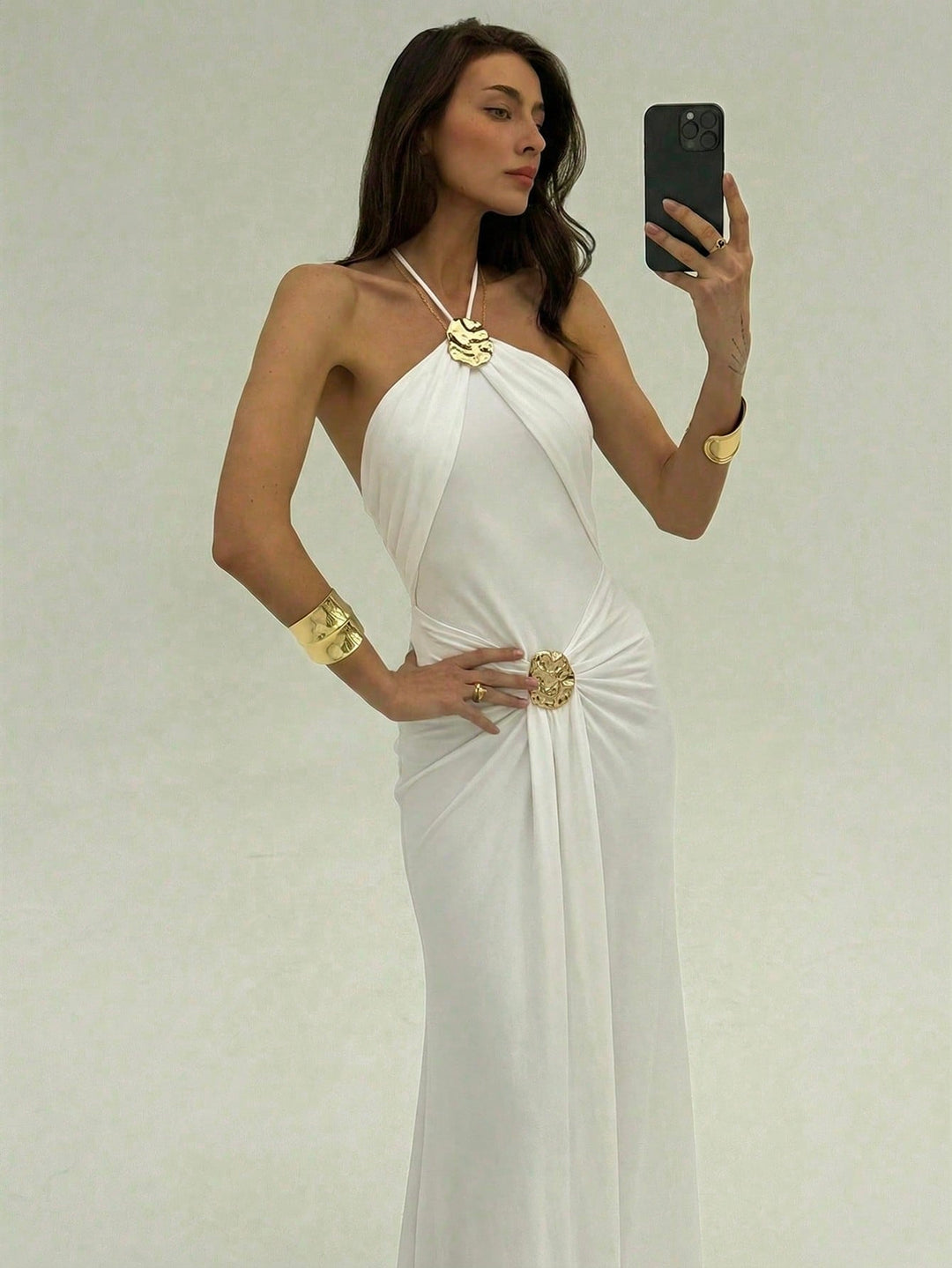 Rochie maxi SHEIN, alb