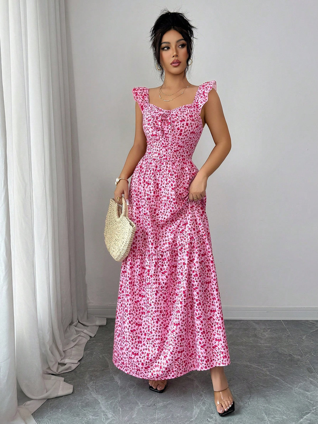 Rochie maxi SHEIN, roz