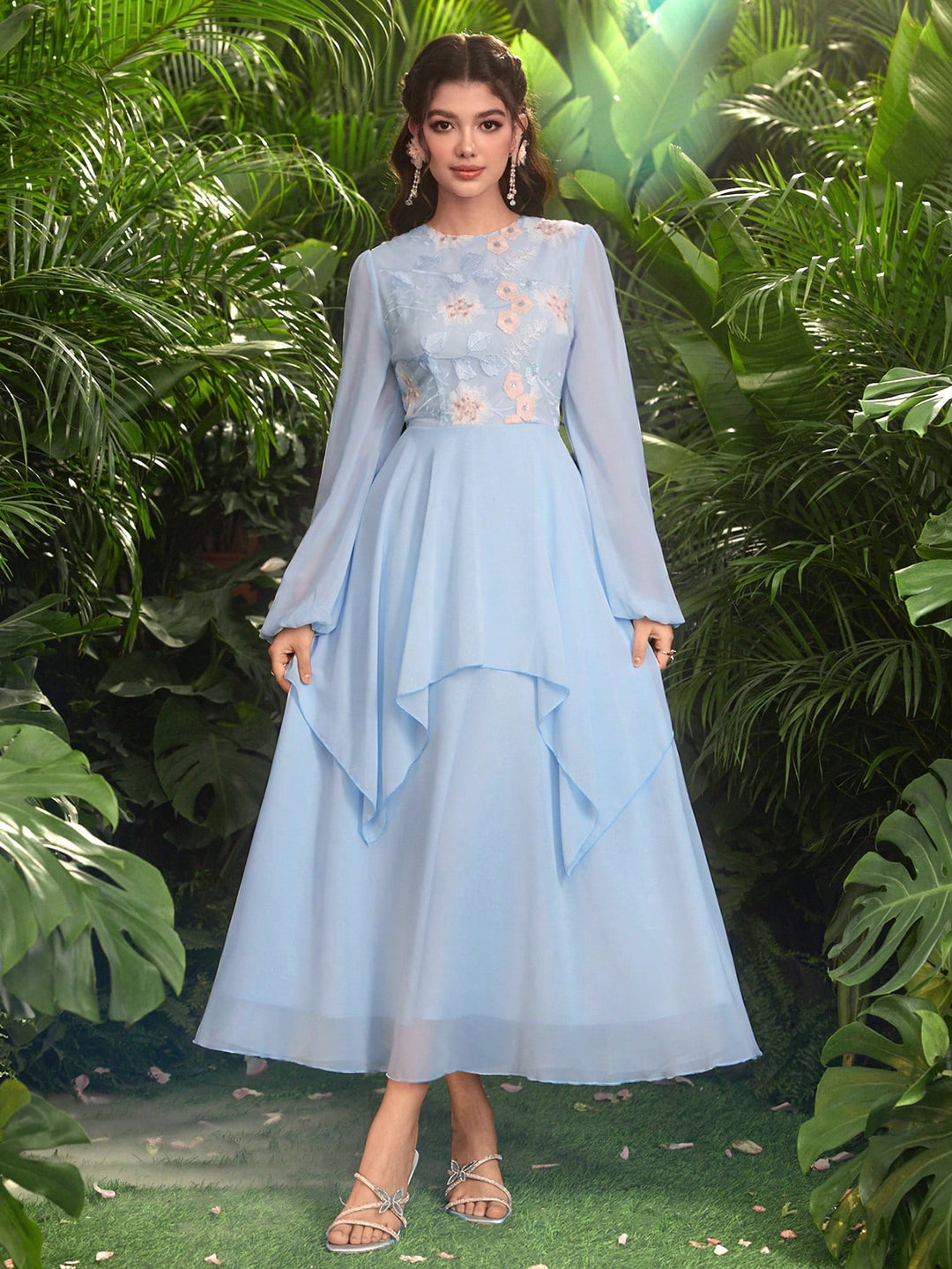 Rochie maxi SHEIN, albastru