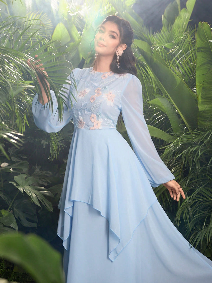 Rochie maxi SHEIN, albastru