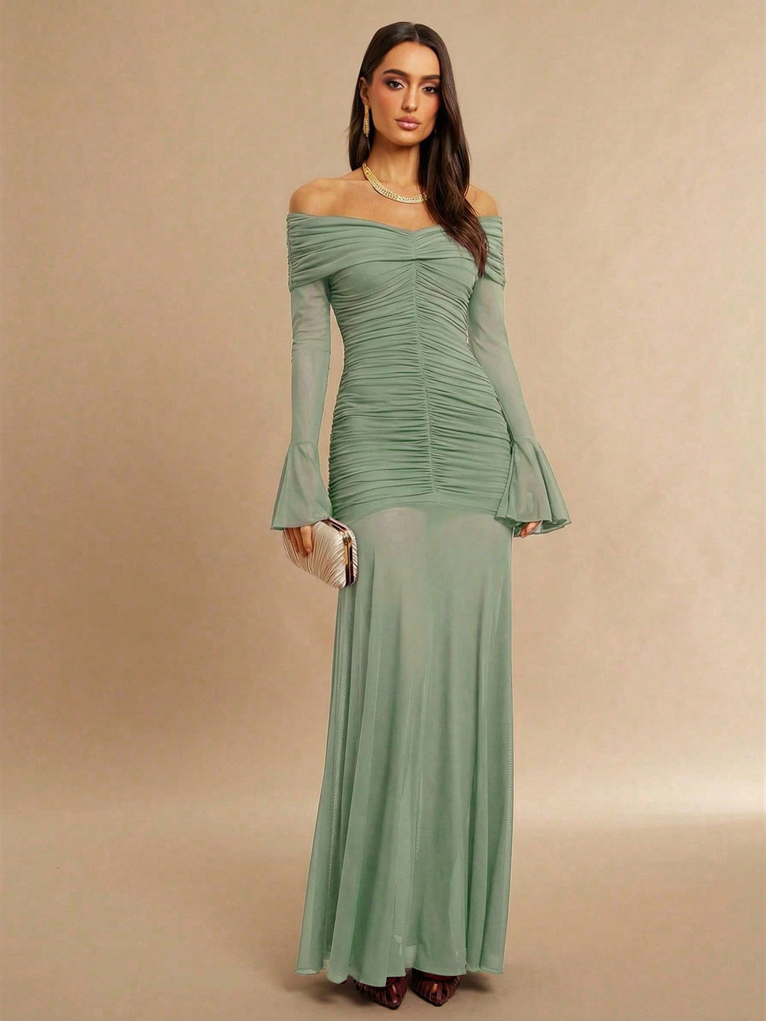 Rochie maxi SHEIN, turcoaz