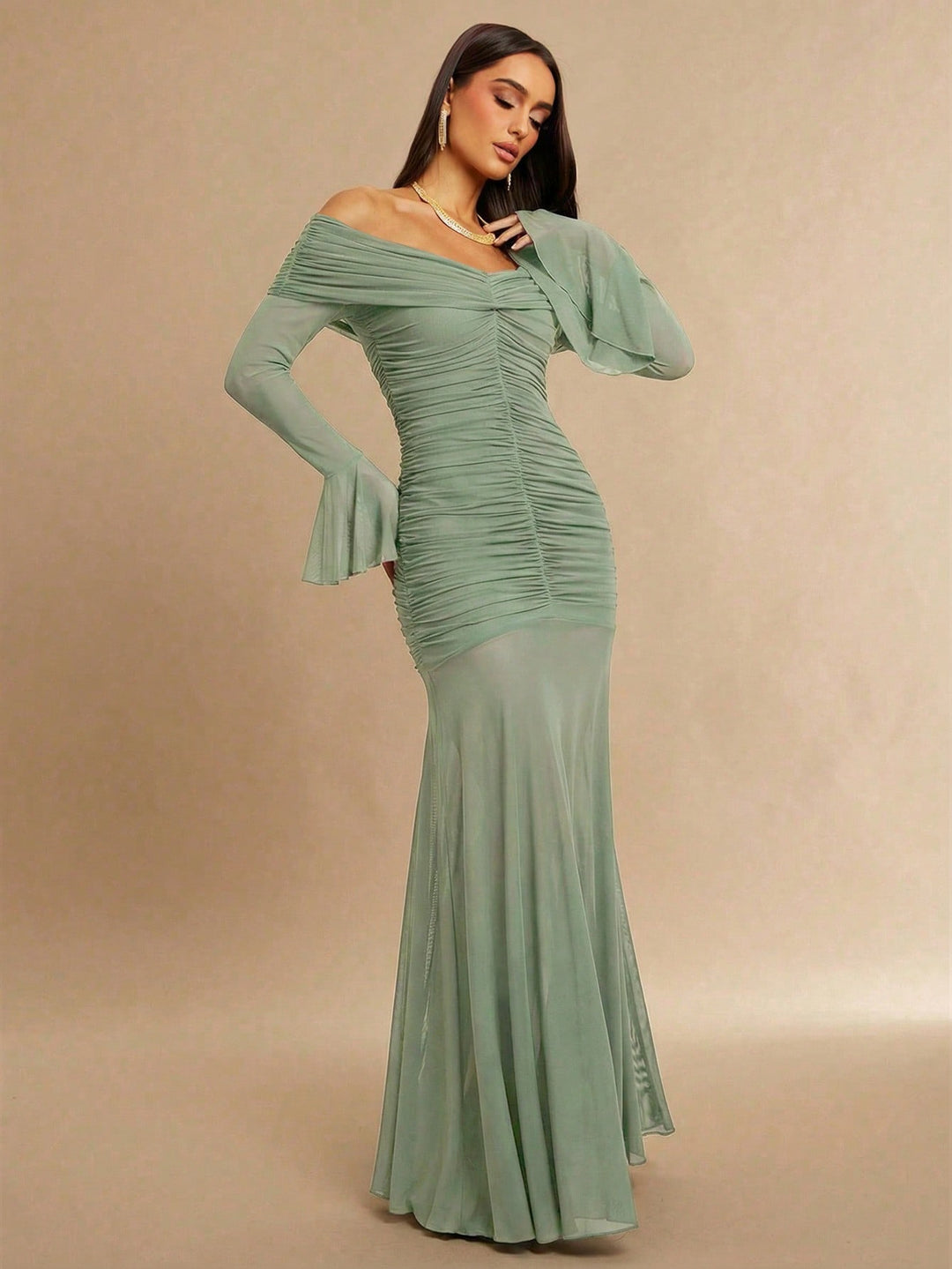 Rochie maxi SHEIN, turcoaz