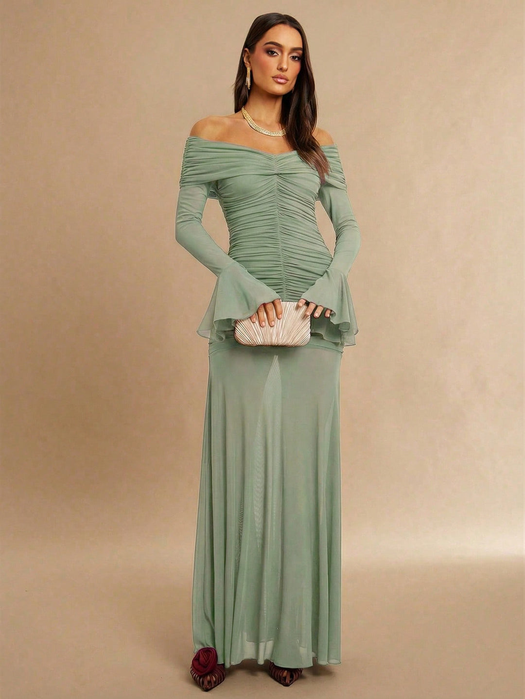 Rochie maxi SHEIN, turcoaz