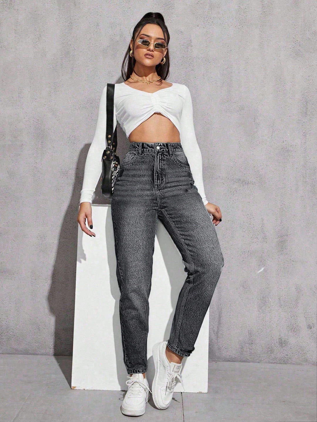 Jeans SHEIN, gri