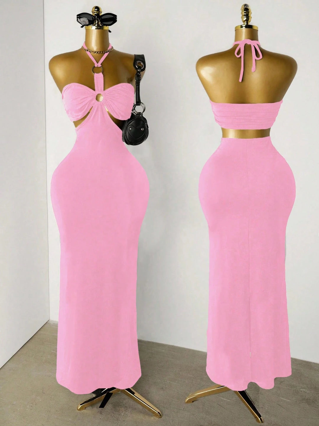 Rochie maxi SHEIN, roz