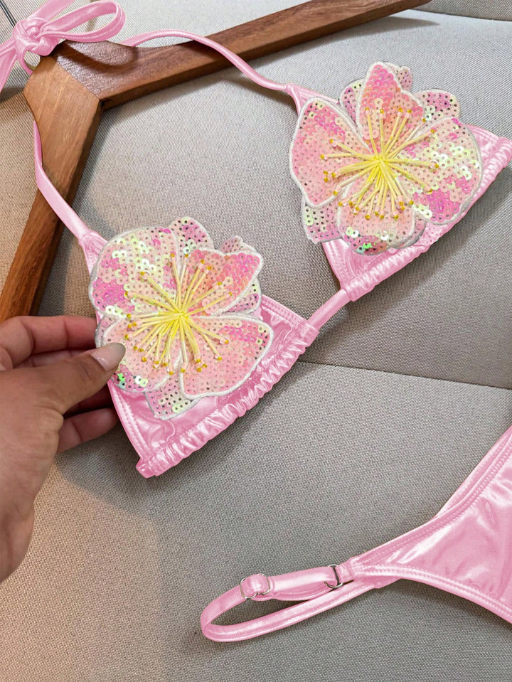 Set bikini SHEIN, roz