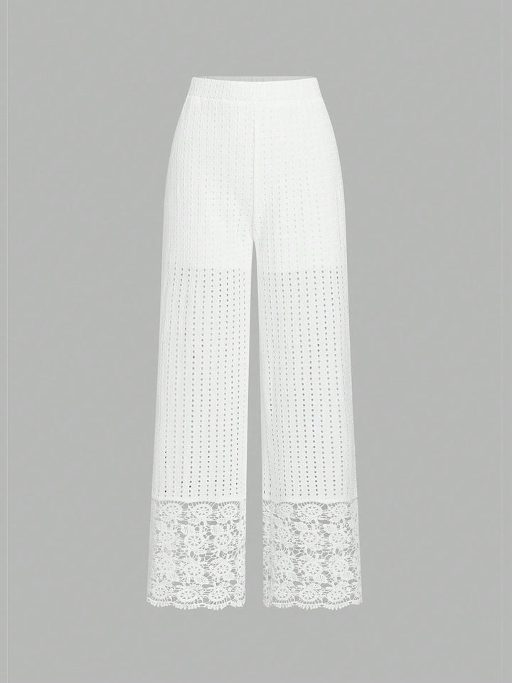 Pantaloni SHEIN, alb