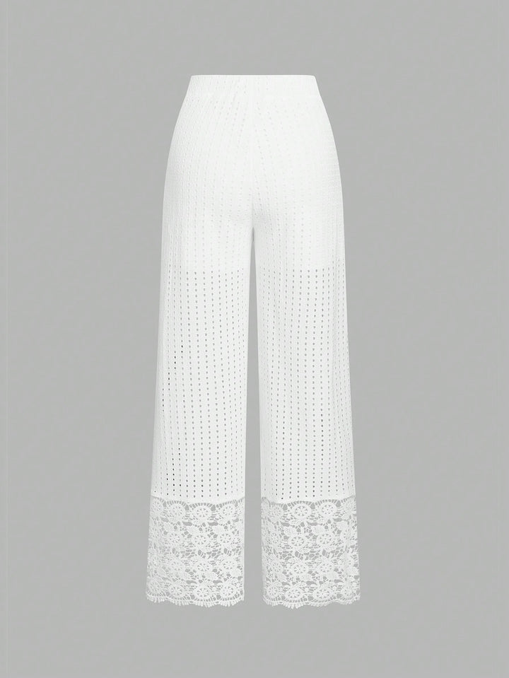 Pantaloni SHEIN, alb