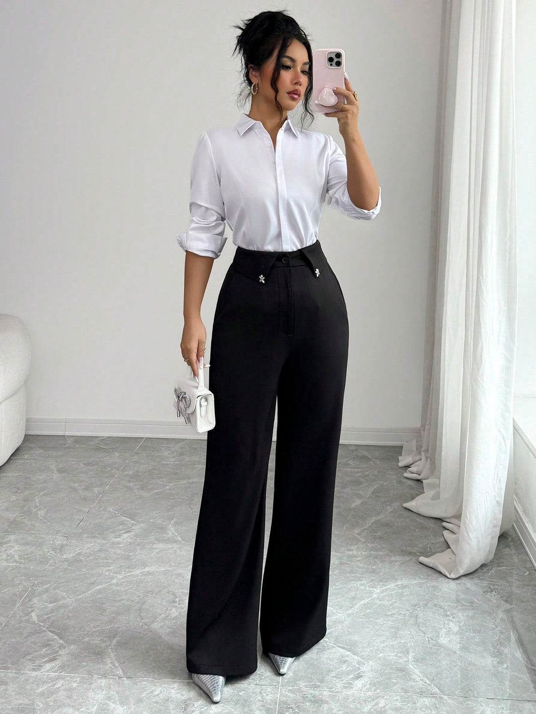 Pantaloni SHEIN, negru