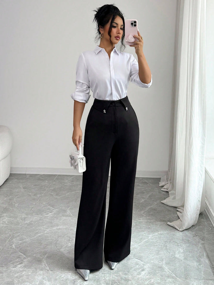 Pantaloni SHEIN, negru
