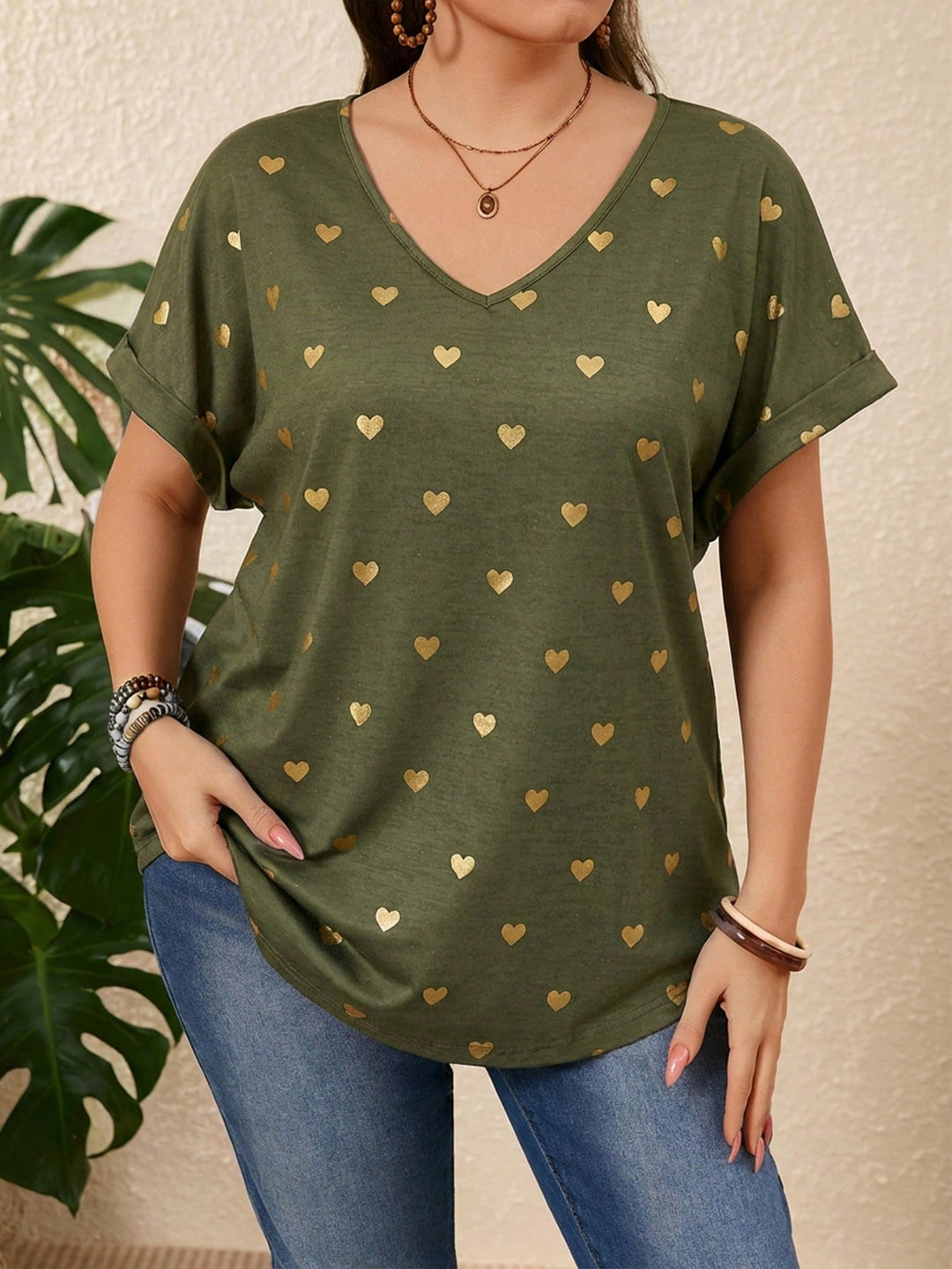 Tricou SHEIN, kaki