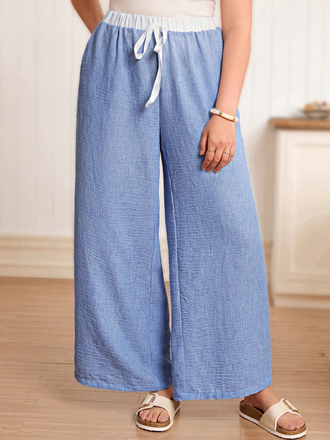 Pantaloni SHEIN, albastru