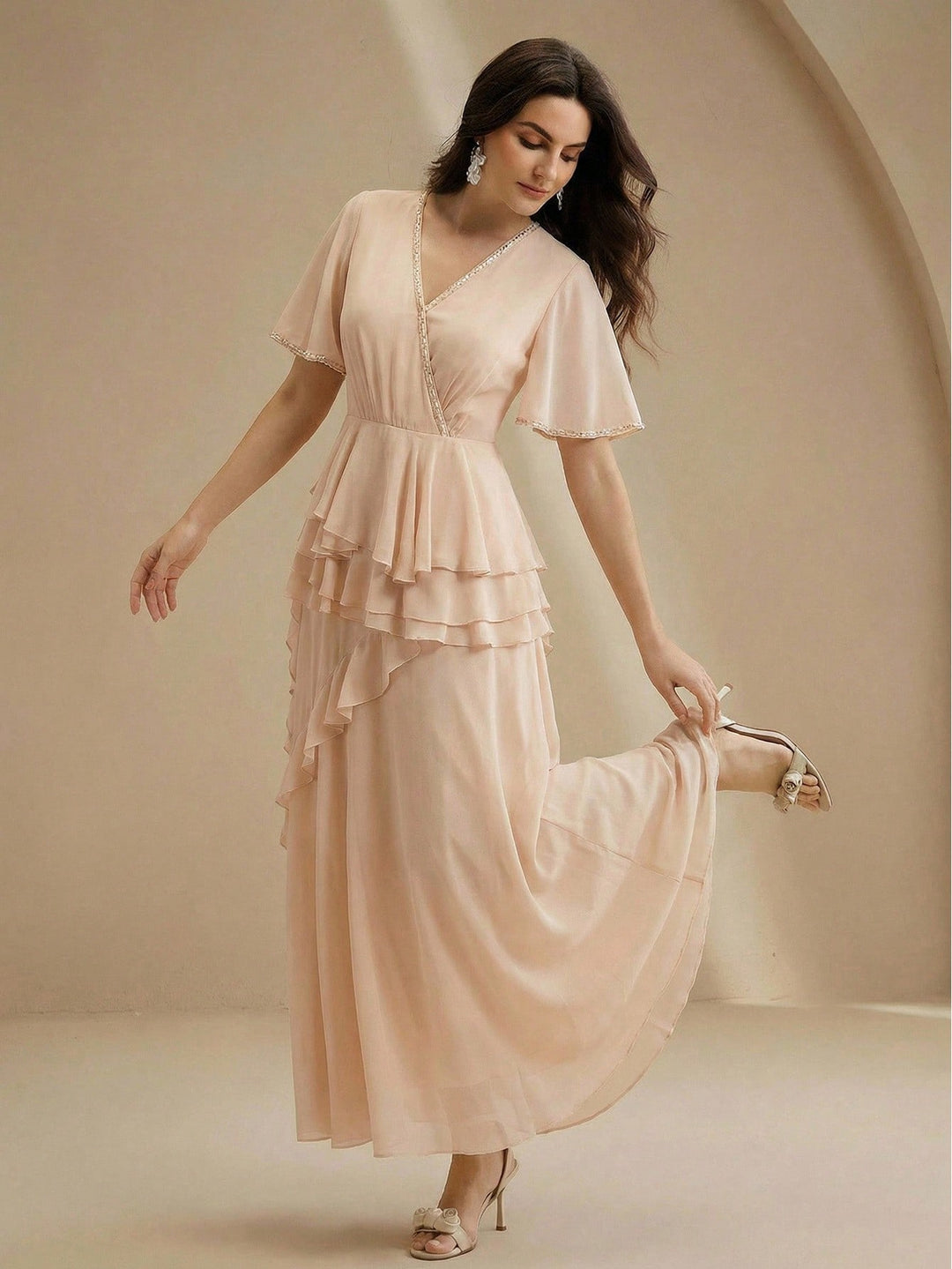 Rochie maxi SHEIN, portocaliu