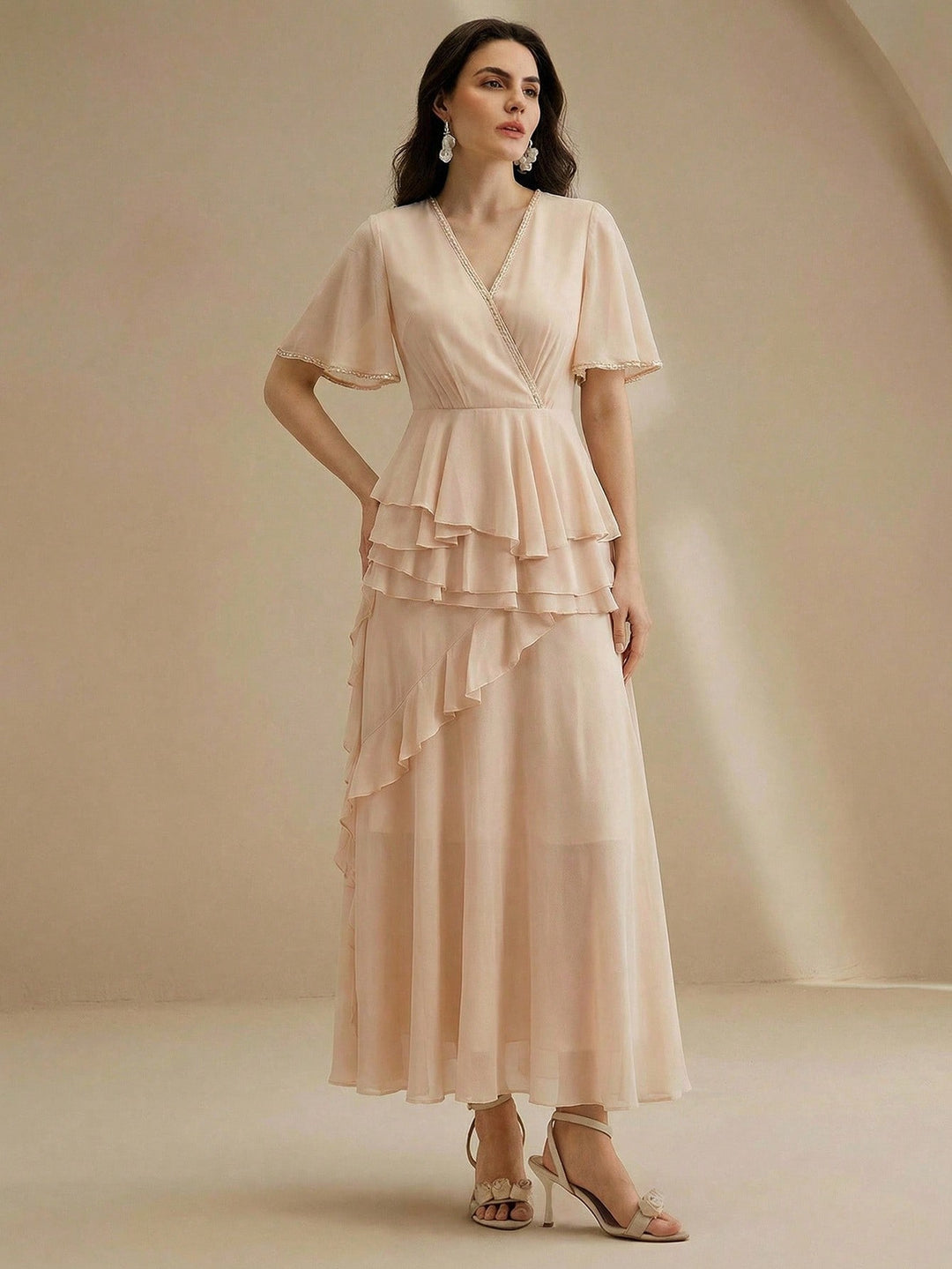 Rochie maxi SHEIN, portocaliu