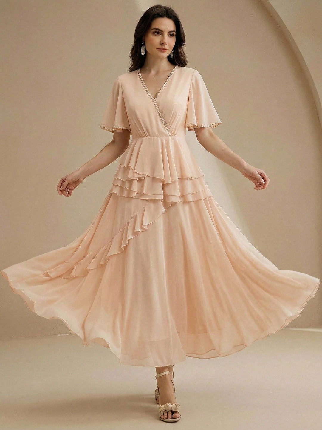 Rochie maxi SHEIN, portocaliu