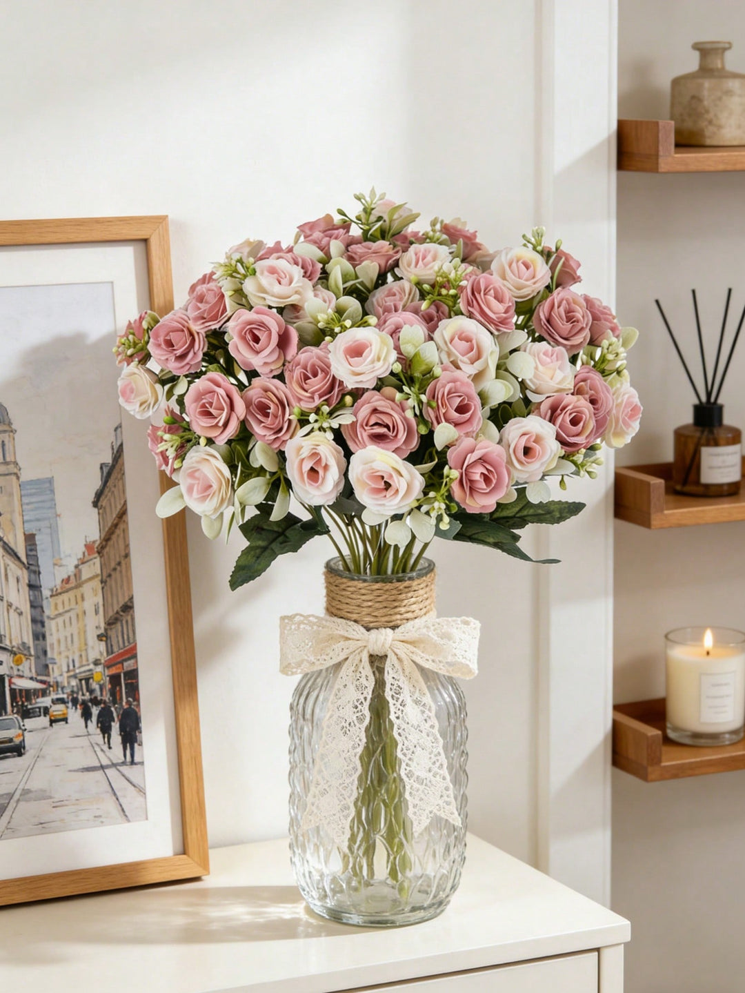 Floari artificiale SHEIN, roz