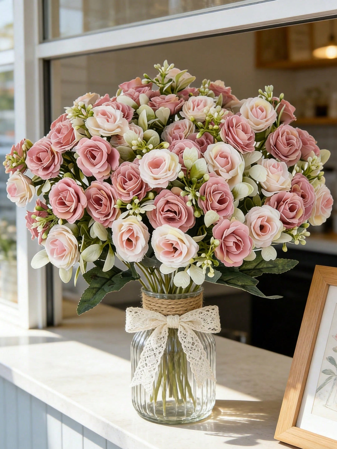 Floari artificiale SHEIN, roz