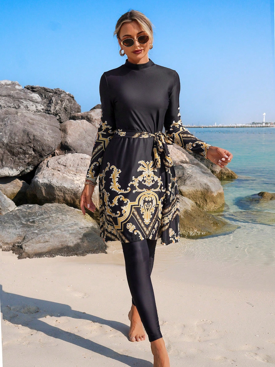 Costum de baie SHEIN, mix culori