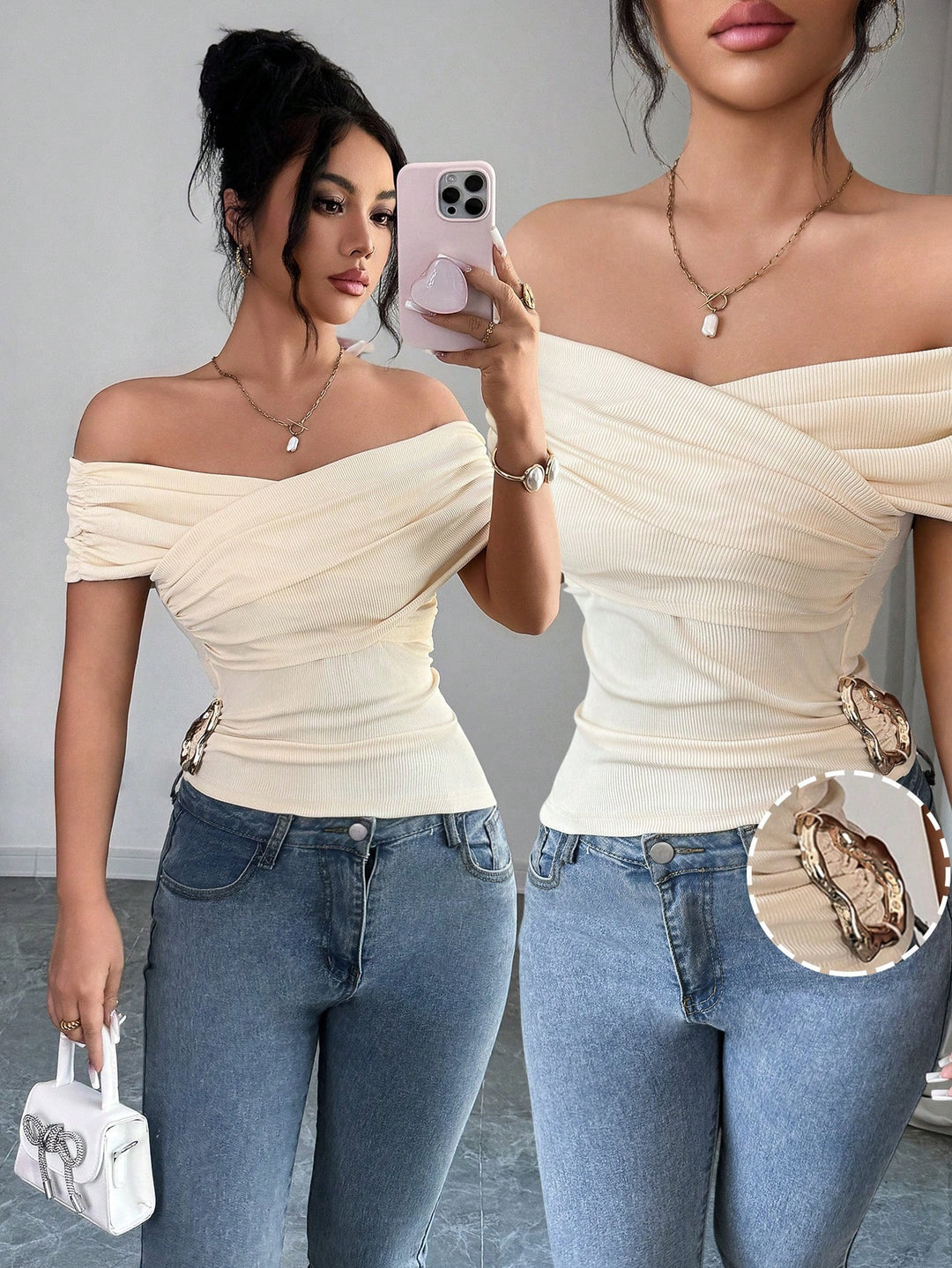Tricou SHEIN, bej