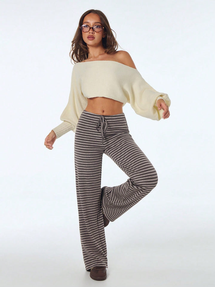 Pantaloni SHEIN, maro