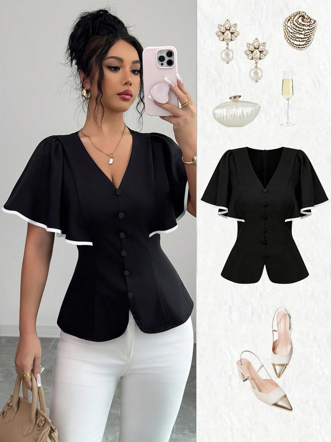 Cămașă tip bluză SHEIN, mix culori
