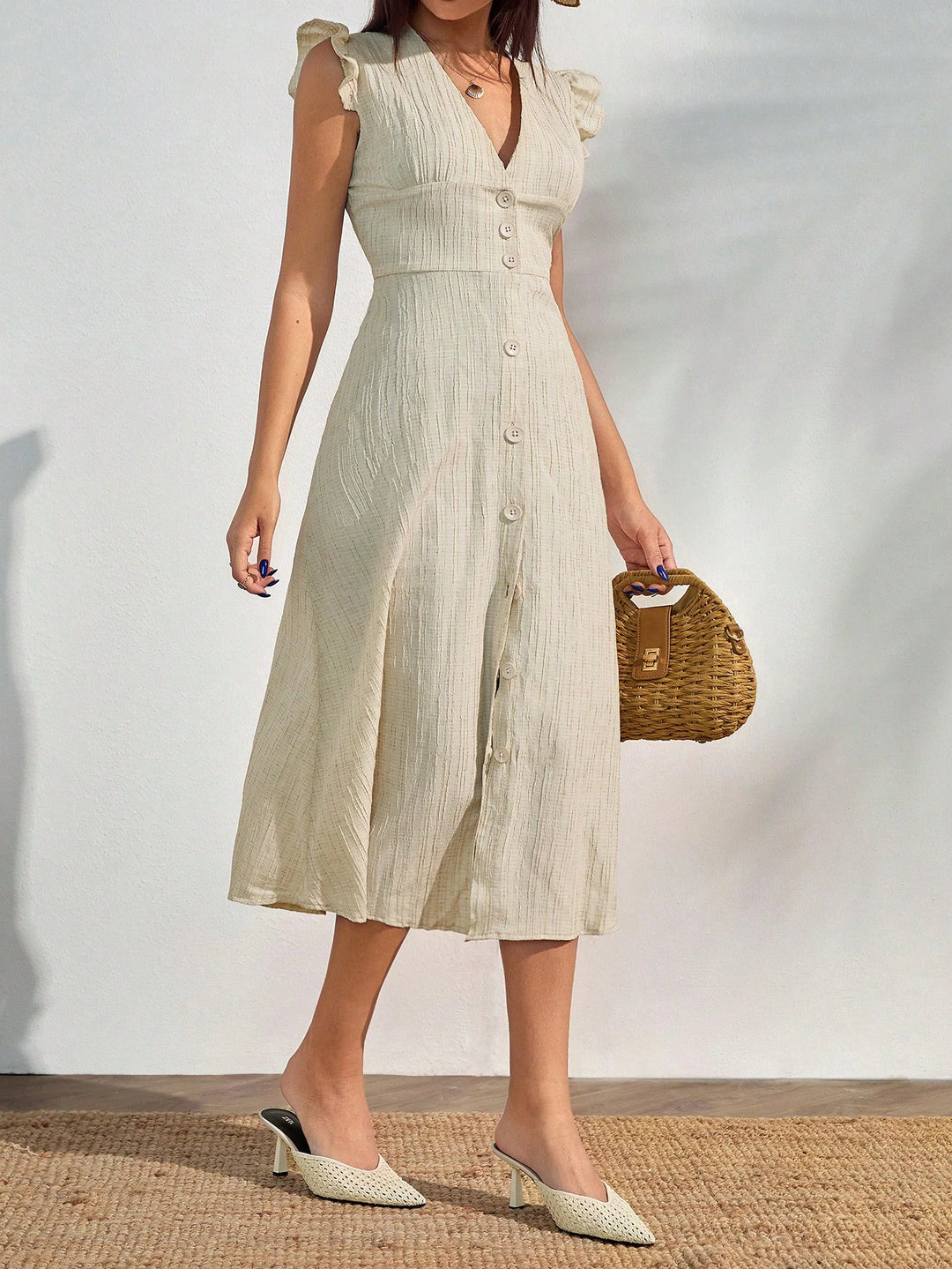 Rochie maxi SHEIN, bej