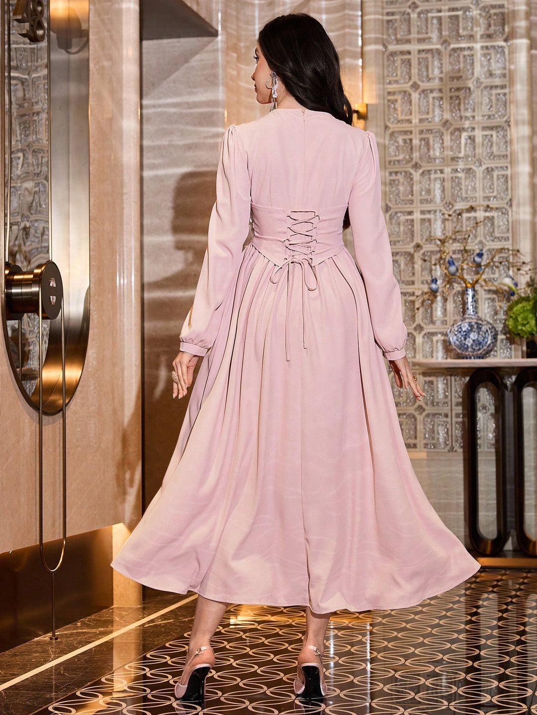 Rochie maxi SHEIN, roz