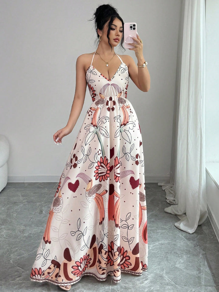 Rochie maxi SHEIN, portocaliu
