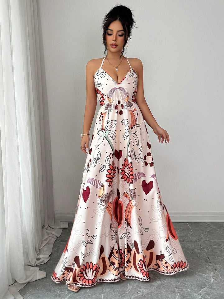 Rochie maxi SHEIN, portocaliu