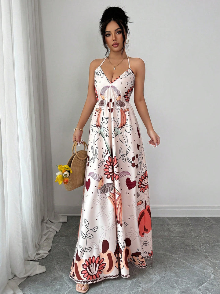 Rochie maxi SHEIN, portocaliu