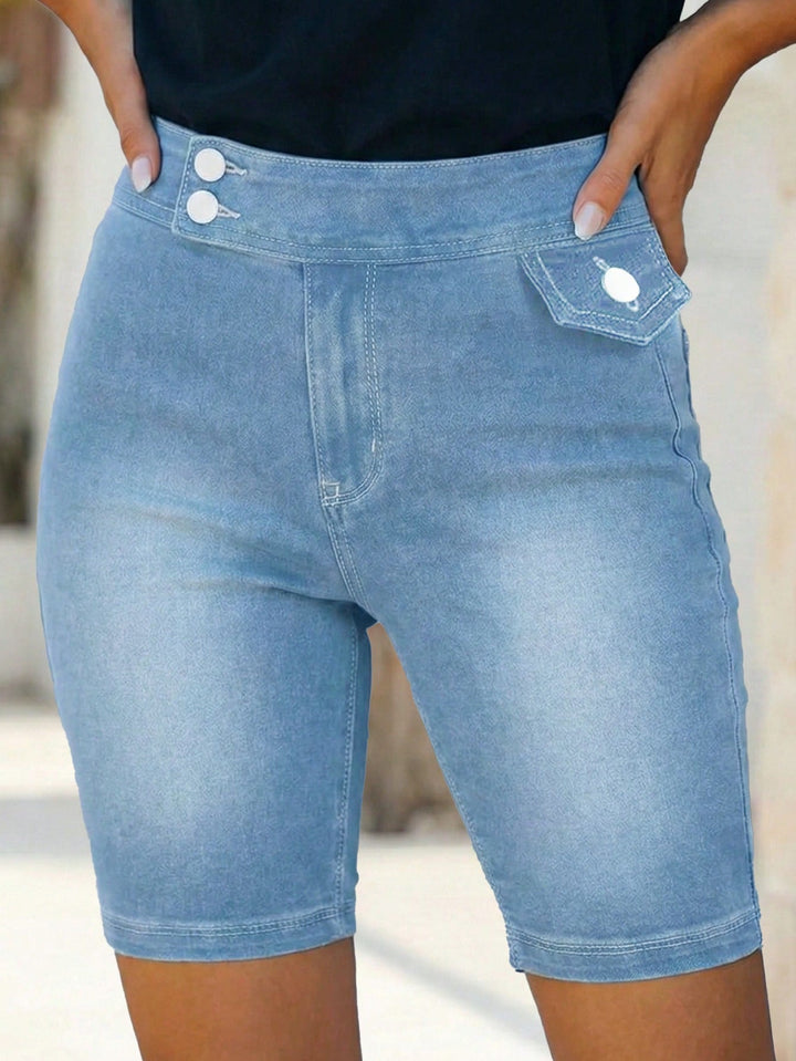 Pantaloni scurți SHEIN, albastru