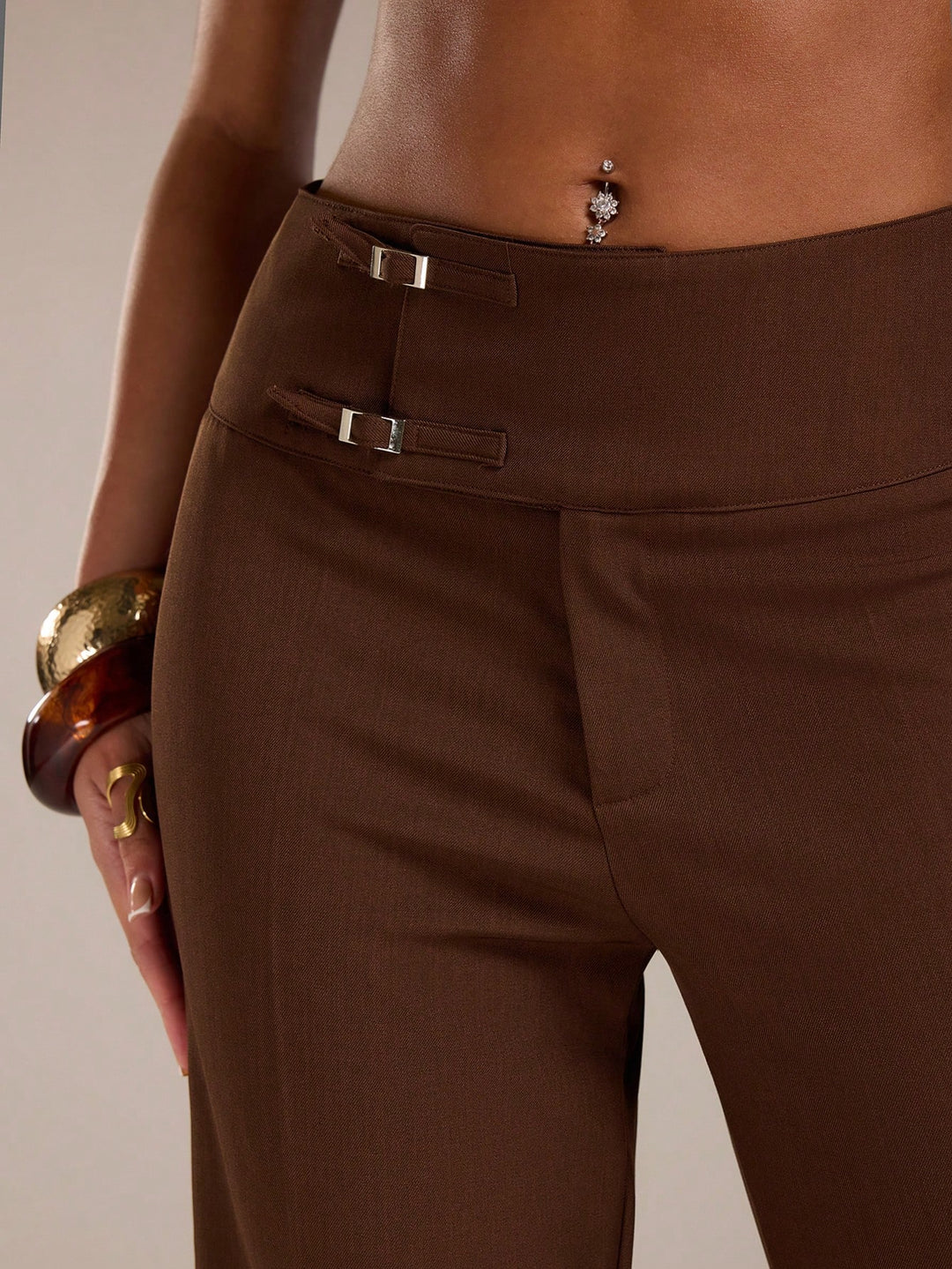 Pantalon SHEIN, maro